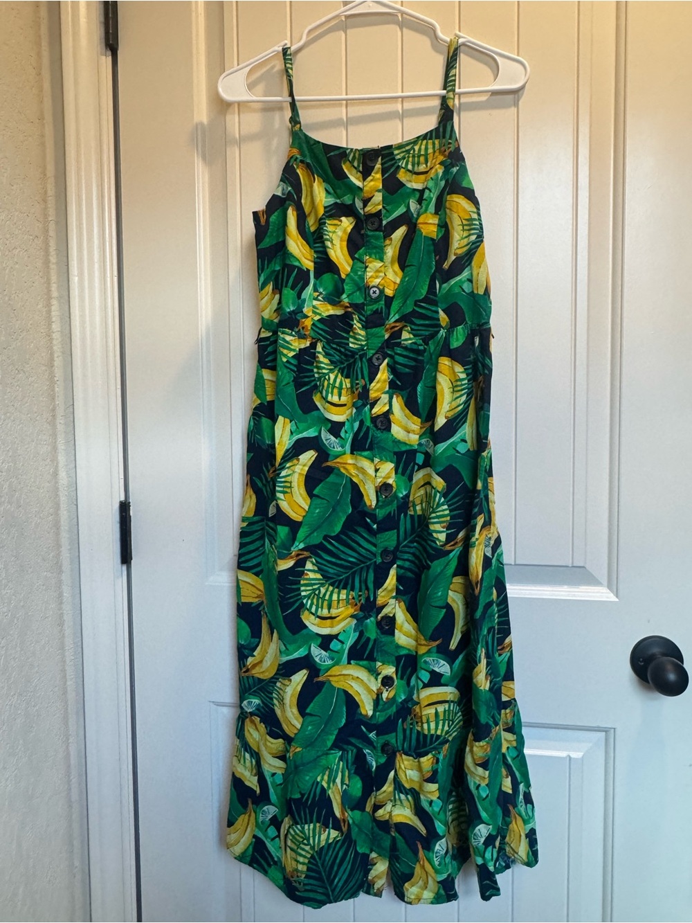 Old Navy Banana Leaf Print Maxi Skirt — Green & Yellow
